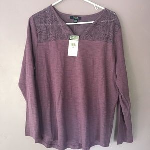 💛Chaps lavender long sleeve shirt size 2x